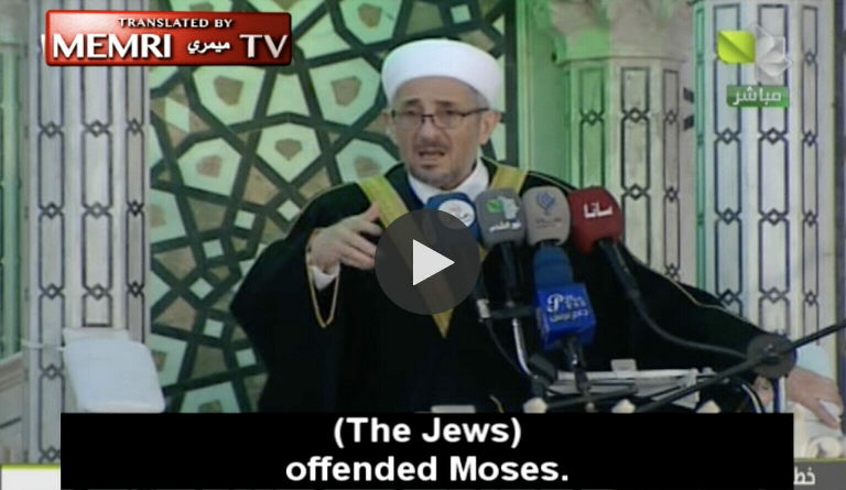 Antisemitische Predigt im syrischen Fernsehen