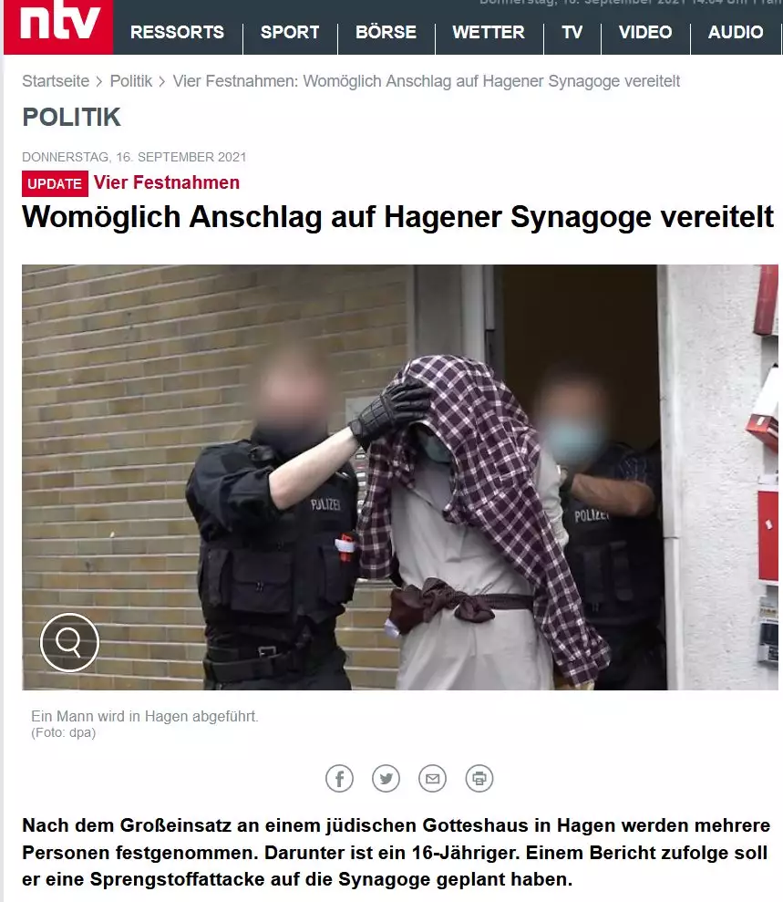 Anschlagsversuch auf Synagoge in Hagen - gibt es Lehren?