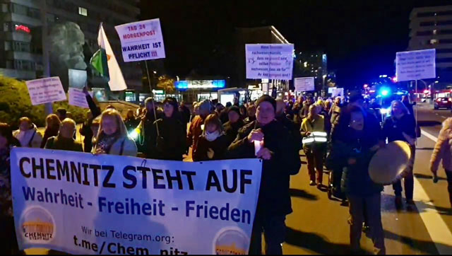 Proteste in Sachsen gegen Corona-Politik