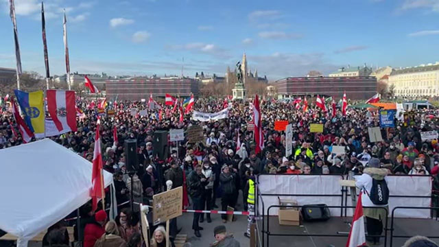 Wien: mehr als 40.000 Demonstranten gegen die Corona-Politik