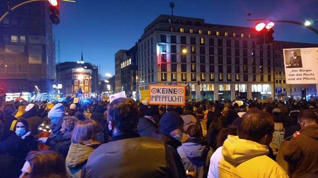 Demonstration gegen Corona-Politik in Hamburg