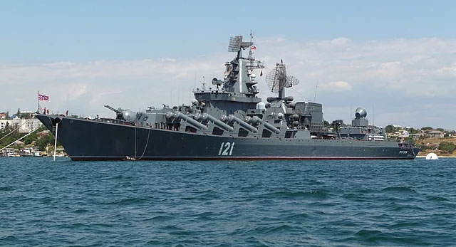 Russland:  wie die  Nachrichtenagentur Tas bestätigt ist das Flaggschiff der Schwarzmeer Flotte  gesunken