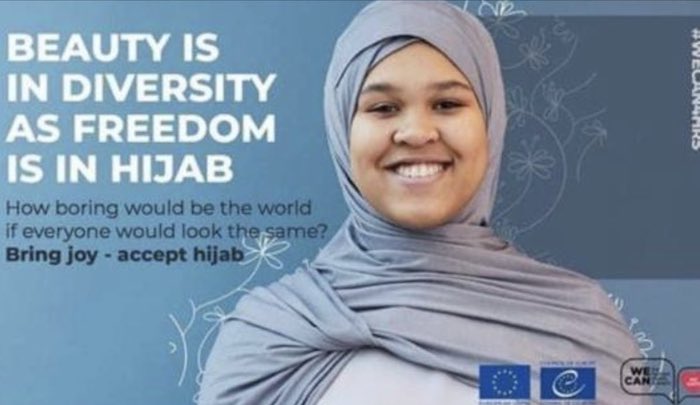 Werbekampagne der Europäischen Union und des Europarates: „Freedom Is In Hijab“