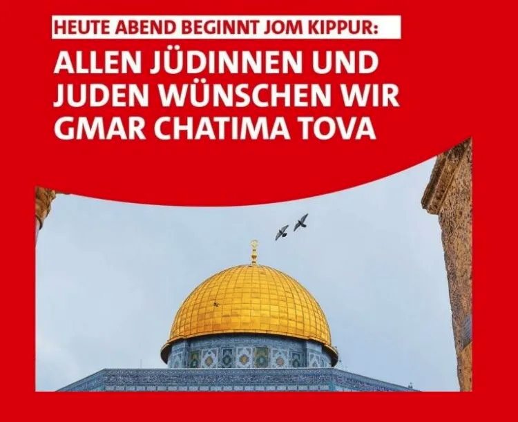  Absicht oder Blödheit? SPD Hessen gratuliert Juden mit Moschee-Foto
