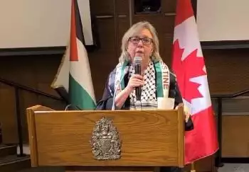 Die Vorsitzende der Grünen sagt: „Ich nehme den Marschbefehl vom offiziellen Vertreter Palästinas nach Kanada“