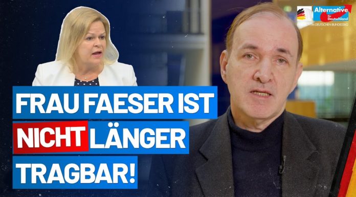 Dr. Gottfried Curio: Nancy Faeser ist nicht länger tragbar! [Video]