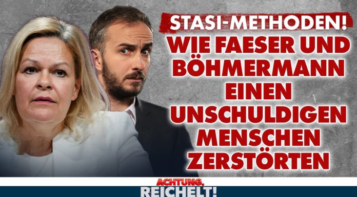 „Achtung, Reichelt!“: Wie Faeser & Böhmermann einen unschuldigen Menschen zerstörten [Video]