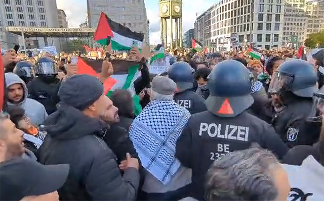 Unerlaubte Demonstration in Berlin eskaliert: Antisemitische Ausrufe und Angriffe auf Polizisten