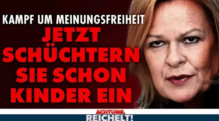 „Achtung, Reichelt!“: Faeser bekämpft die Meinungsfreiheit [Video]