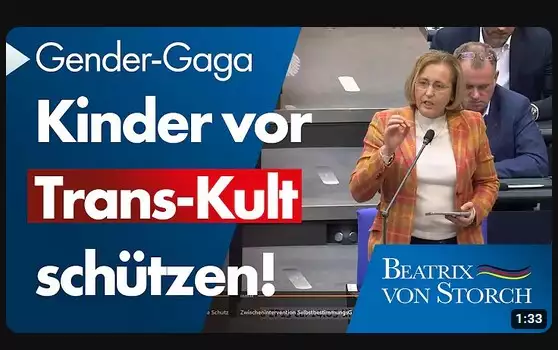 Beatrix von Storch fordert: Kinder vor Trans-Kult schützen, Gender-Irrsinn stoppen [Video]