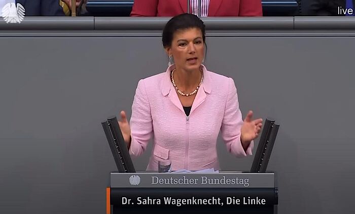 Sahra Wagenknecht versucht mit Außenpolitik Landtagswahlkampf zu machen