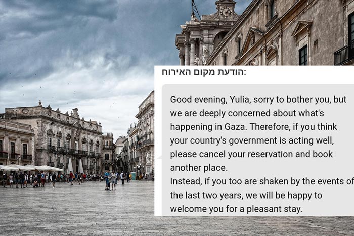Hotel in Sizilien weist israelische Gäste ab – „Wenn Sie Ihre Regierung unterstützen, stornieren Sie“
