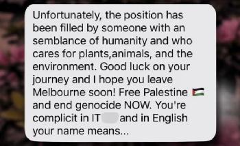 „Ich hoffe, du verlässt Melbourne bald“ – Israelin nach Jobbewerbung antisemitisch beleidigt