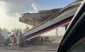 Dach-einer-Tankstelle-in-Hadera-eingestrzt--Behrden-schlieen-Anlage-bis-auf-Weiteres