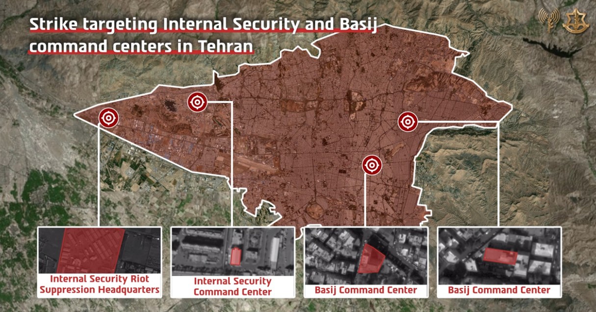 Israel greift Basij und Revolutionsgarden im Zentrum Teherans an