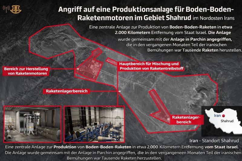 Israel zerstört Irans wichtigste Raketenfabriken