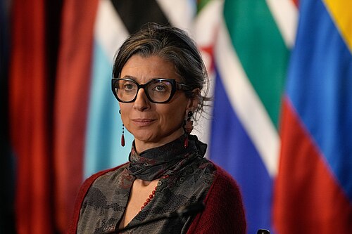 Proteste in Berlin gegen Auftritte von UN Funktionärin Albanese wegen Antisemitismus Vorwürfen